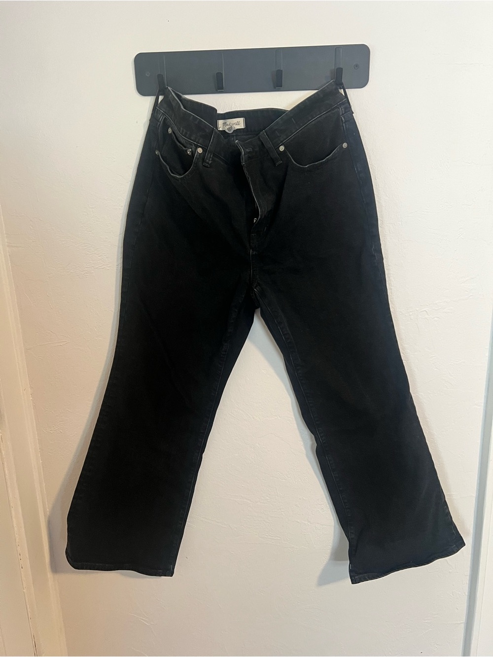 Madewell Black Denim Flare Jeans
